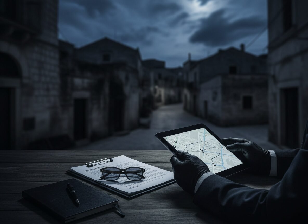 castellana grotte stalking illustration 1